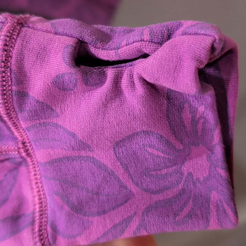 Purple Floral Zip-Up Jacket M - Picture 7 of 15